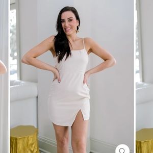 NWOT Small Nude Adjustable Dress